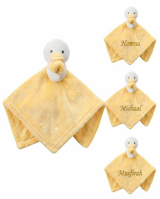 PERSONALISED BABY NOVELTY DUCKLING COMFORTER