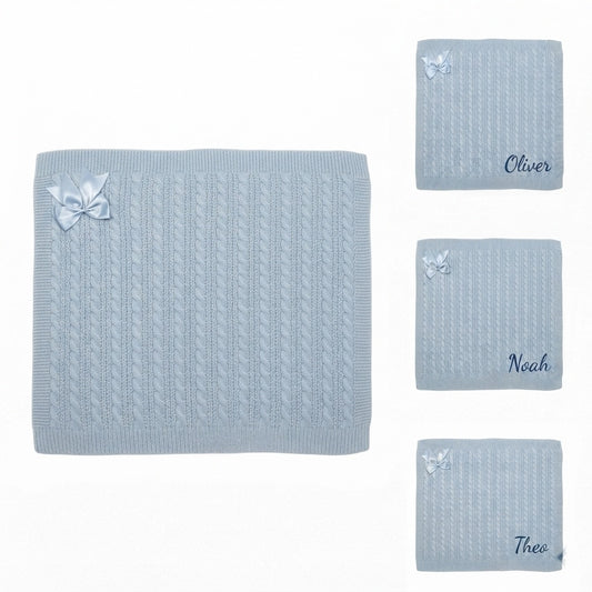 Personalized Cable Knit Wrap