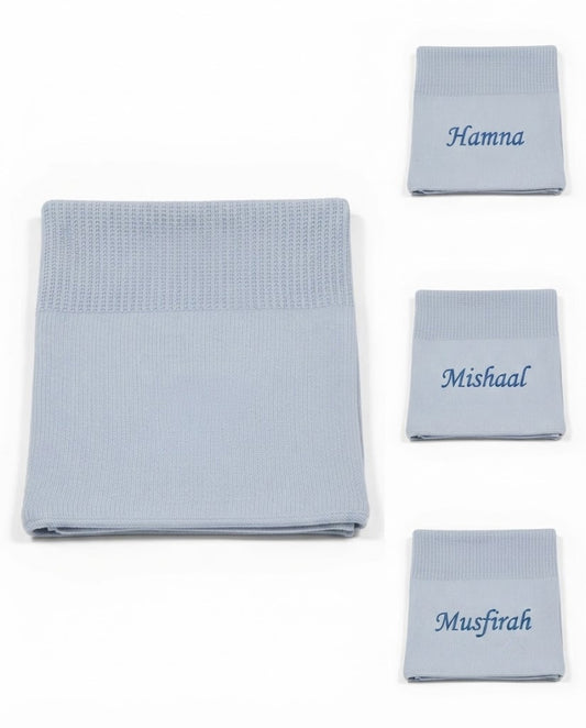 Personalized Baby Cellular Blanket with Embroidery