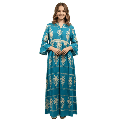 Women's Traditional Motif Print Long Kurti | Elegant Casual Wear - MANSURI FASHIONS