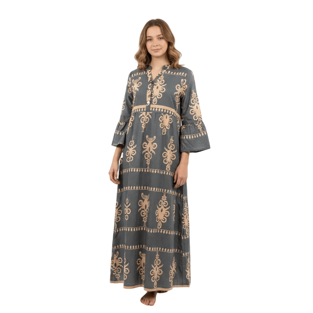 Women's Traditional Motif Print Long Kurti | Elegant Casual Wear - MANSURI FASHIONS