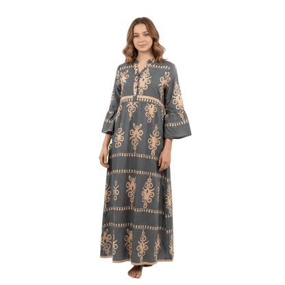 Women's Traditional Motif Print Long Kurti | Elegant Casual Wear - MANSURI FASHIONS