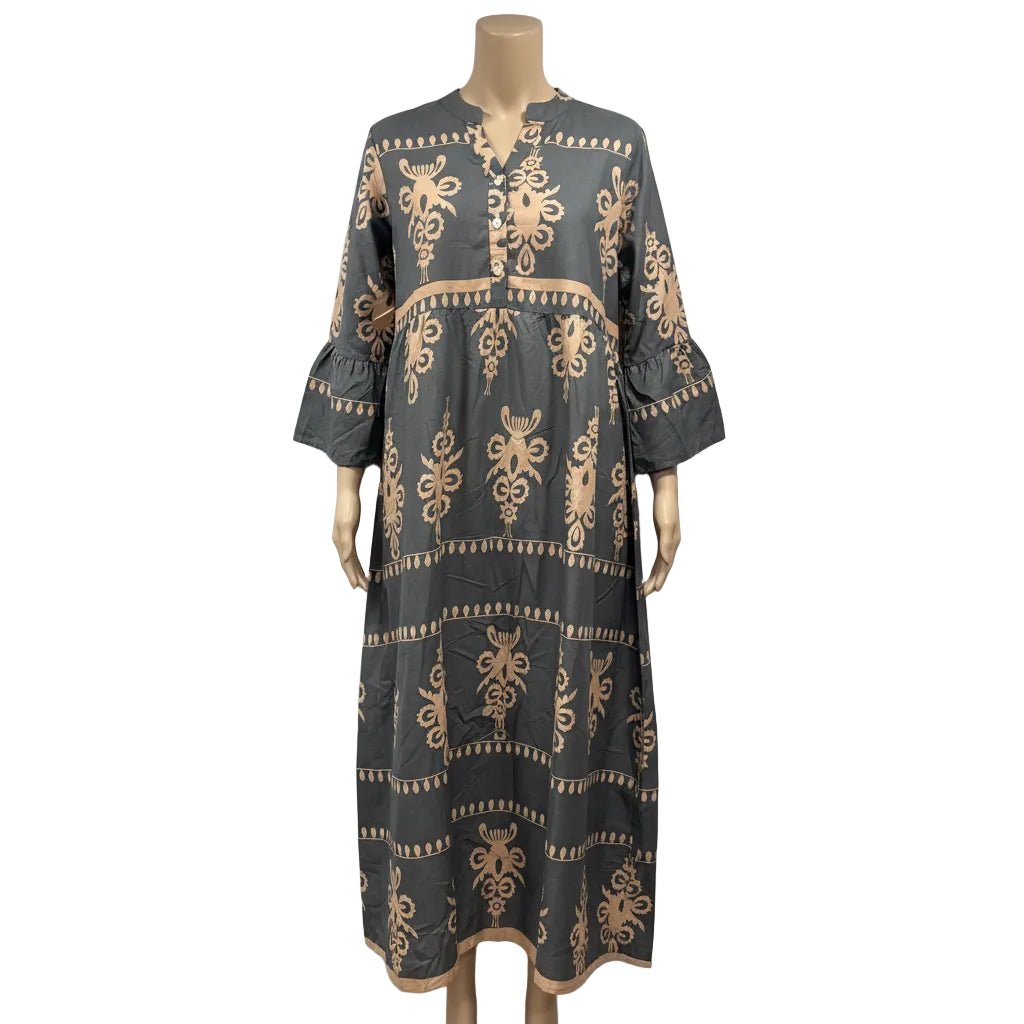 Women's Traditional Motif Print Long Kurti | Elegant Casual Wear - MANSURI FASHIONS